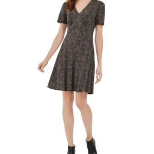 MICHAEL MICHAEL KORS V-neck Cheetah Print Fit And Flare Dress Women’s Size XS